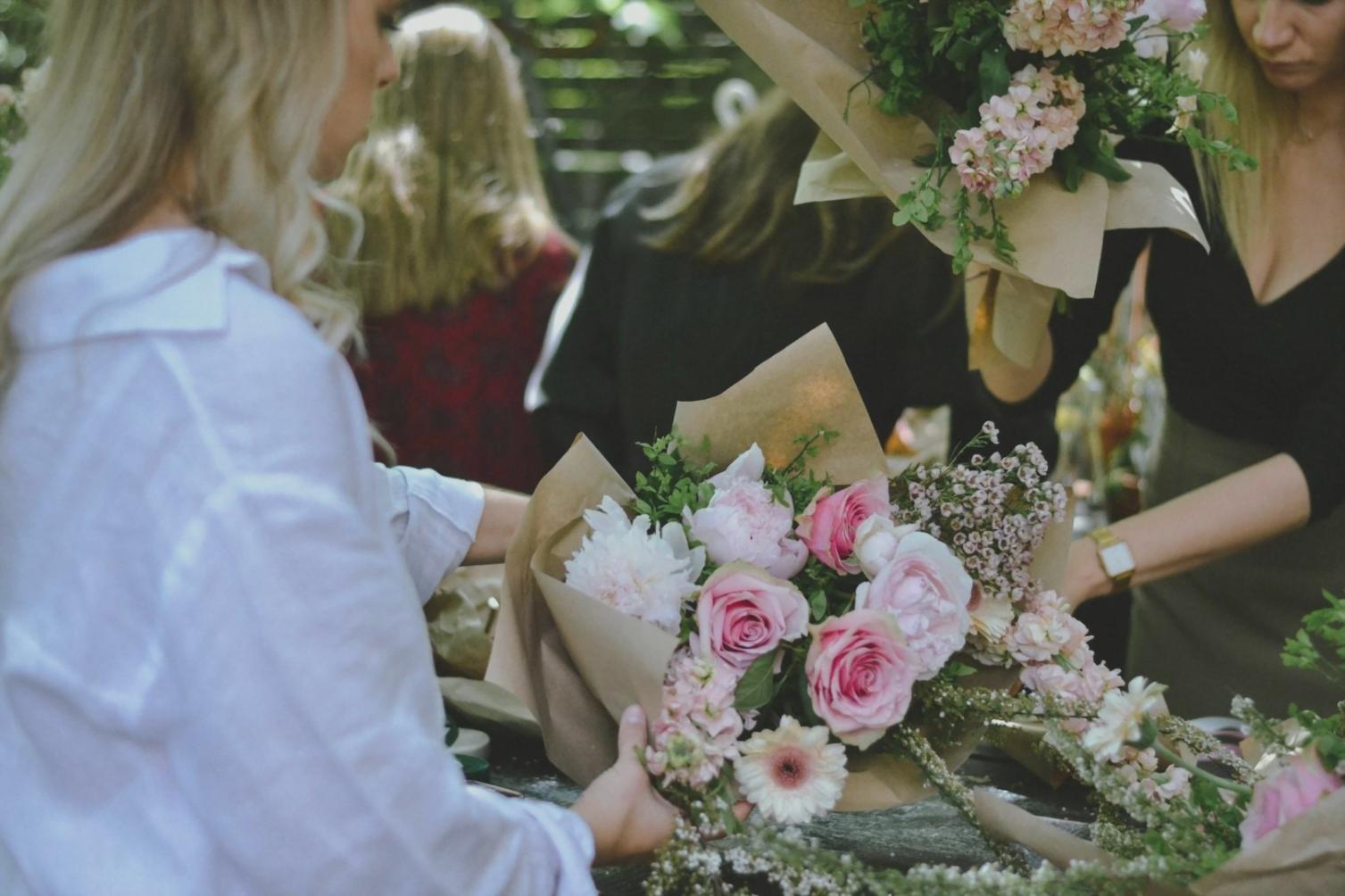 Fresh seasonal floral arrangement showcasing natural blooms